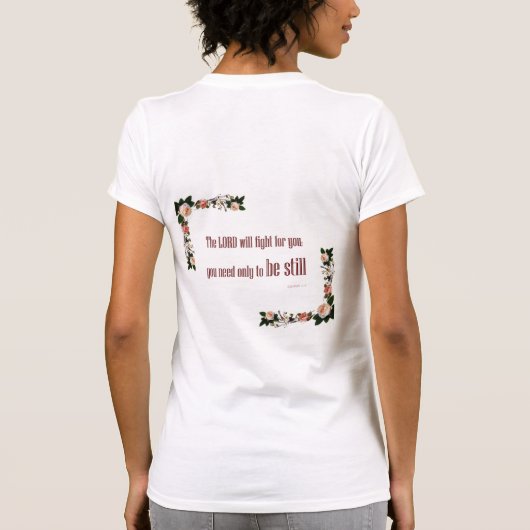 Exodus 14 "The LORD will Fight" T-Shirt (Achterkant)