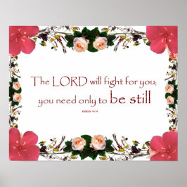 Exodus 14 Wall Décor Poster "The LORD will Fight"
