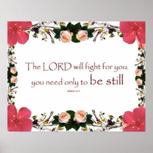 Exodus 14 Wall Décor Poster "The LORD will Fight"