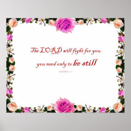 Exodus 14 Wall Décor Poster "The LORD will Fight"