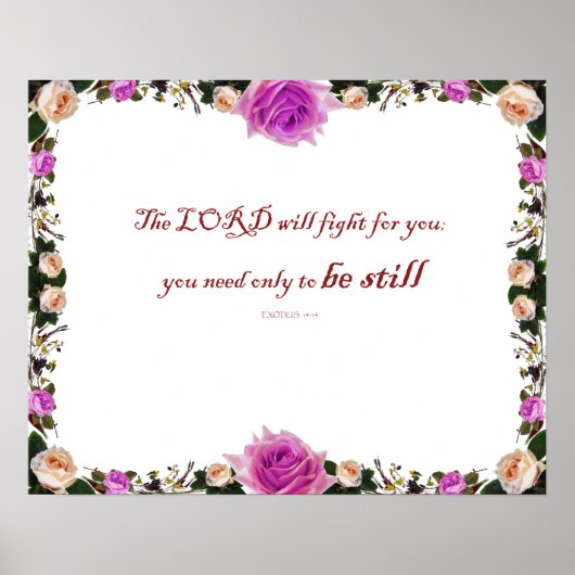 Exodus 14 Wall Décor Poster "The LORD will Fight" (Voorkant)