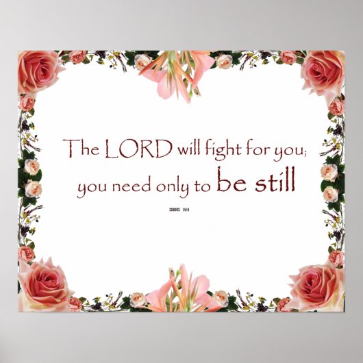 Exodus 14 Wall Décor Poster "The LORD will Fight" (Voorkant)
