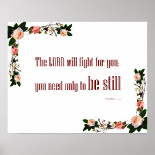 Exodus 14 Wall Décor Poster "The LORD will Fight"