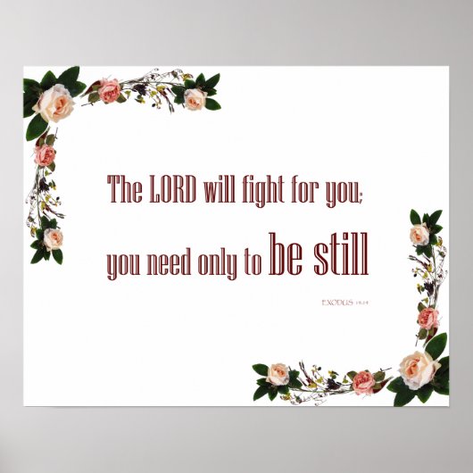 Exodus 14 Wall Décor Poster "The LORD will Fight" (Voorkant)