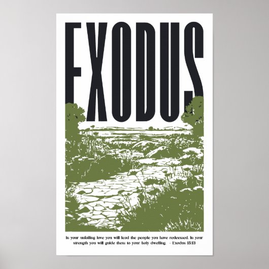 Exodus 15:13 Oneindige Liefde Poster (Voorkant)