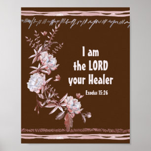 Exodus 15:26 Ik ben de Lord Uw Healer Bijbelse Ver Poster