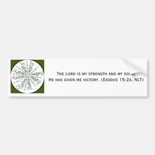 Exodus 15:2 Mandala Bumpersticker (Voorkant)