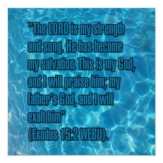 Exodus 15:2 WEBU Perfect Poster (Voorkant)