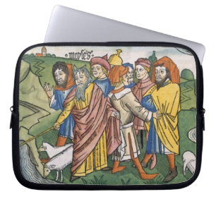 Exodus 17 1-7 Mozes maakt de waterstroom uit de Laptop Sleeve