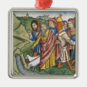 Exodus 17 1-7 Mozes maakt de waterstroom uit de Metalen Ornament