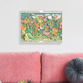 Exodus 17 8-15 Aaron and Hur support Moses' handen Canvas Afdruk (Insitu (Woonkamer))