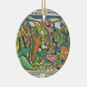 Exodus 17 8-15 Aaron en Hur support Moses' handen Keramisch Ornament (Rechts)