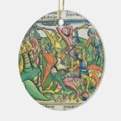 Exodus 17 8-15 Aaron en Hur support Moses' handen Keramisch Ornament (Links)