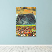 Exodus 19 Israël op de berg Sinaï Canvas Afdruk (Insitu (Houten vloer))