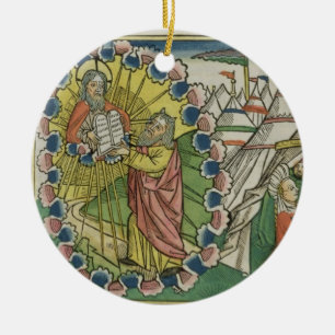 Exodus 20 1-5 Mozes die de Tien Geboden ontvangen Keramisch Ornament