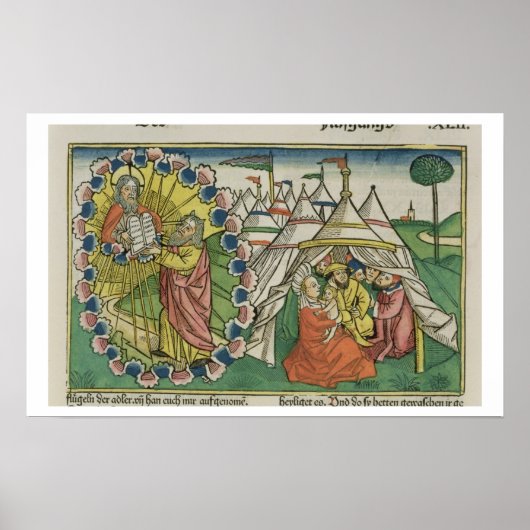 Exodus 20 1-5 Mozes die de Tien Geboden ontvangen Poster (Voorkant)