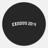 Exodus 20_4  ronde sticker (Voorkant)