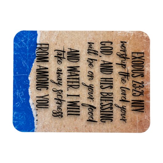 Exodus 23:25 Bijbelvers Magneet (Horizontaal)