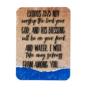 Exodus 23:25 Bijbelvers  Magneet