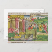 Exodus 2 1-6 Mozes die door de Nijl en Briefkaart (Voorkant / Achterkant)