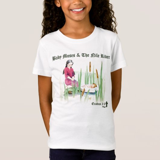 Exodus 2:3 - Baby Mozes op de Nijlrivier T-shirt (Voorkant)