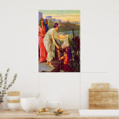 Exodus 2 Baby Mozes uit de Nijl getrokken Poster (Keuken)
