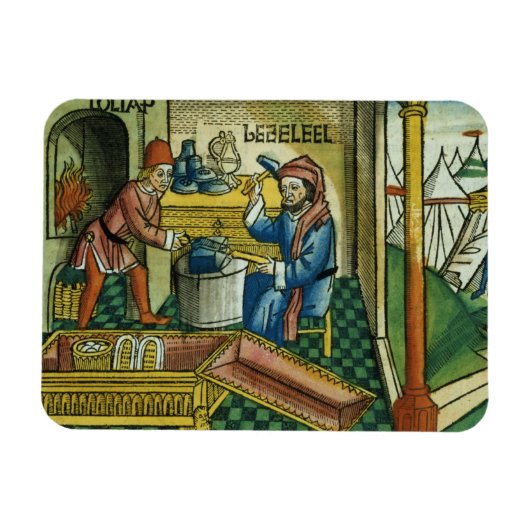 Exodus 31 2-8 Bezalel en Oholib die de Ark Magneet (Horizontaal)