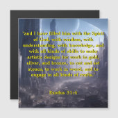 Exodus 31:3 Magnetic Verse Card (Voorkant / Achterkant)