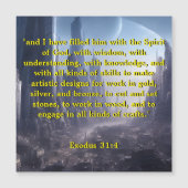 Exodus 31:3 Magnetic Verse Card (Voorkant)