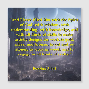 Exodus 31:3 Magnetic Verse Card