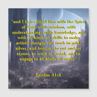 Exodus 31:3 Magnetic Verse Card