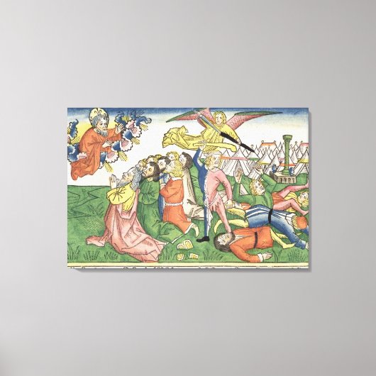 Exodus 32 15-23 Mozes die de steentabletten breken Canvas Afdruk (Voorkant)