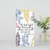 Exodus 33:14, Bijbelverse Bladwijzer (Staand voorkant)