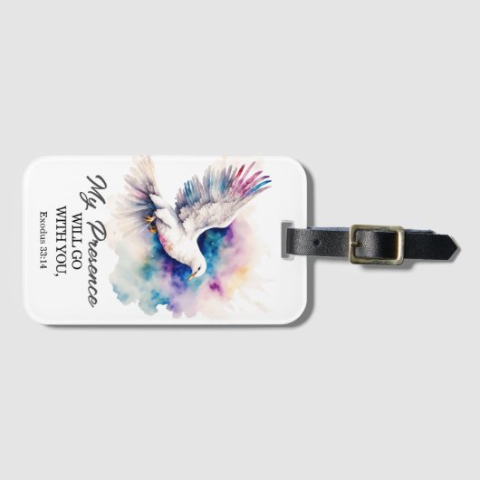 Exodus 33:14 Mijn tegenwoordigheid zal met u meega Bagagelabel (Voorkant (horizontaal))