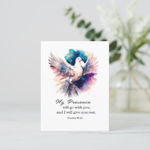 Exodus 33:14 Mijn tegenwoordigheid zal met u meega Briefkaart