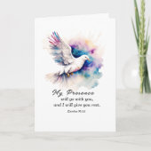 Exodus 33:14 Mijn tegenwoordigheid zal met u meega Kaart (Voorkant)