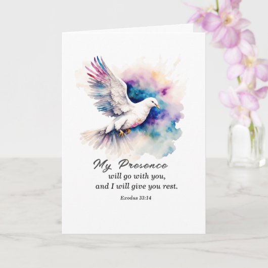 Exodus 33:14 Mijn tegenwoordigheid zal met u meega Kaart (Orchidee)