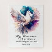 Exodus 33:14 Mijn tegenwoordigheid zal met u meega Legpuzzel (Verticaal)