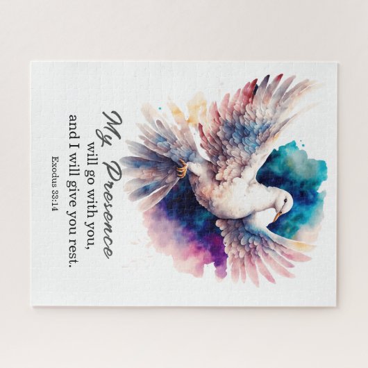 Exodus 33:14 Mijn tegenwoordigheid zal met u meega Legpuzzel (Horizontaal)