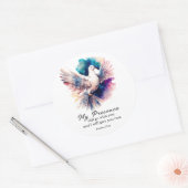 Exodus 33:14 Mijn tegenwoordigheid zal met u meega Ronde Sticker (Envelop)