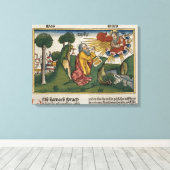 Exodus 34 1-10 Moses ontvangt de tweede tabletten Canvas Afdruk (Insitu (Houten vloer))