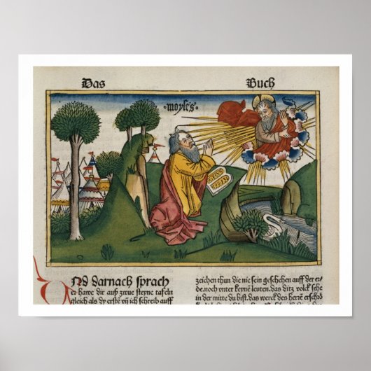 Exodus 34 1-10 Moses ontvangt de tweede tabletten Poster (Voorkant)