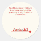 Exodus 3:3 Sticker (Voorkant)