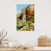 Exodus 3 God spreekt van een verbluffend Struik po Poster (Keuken)