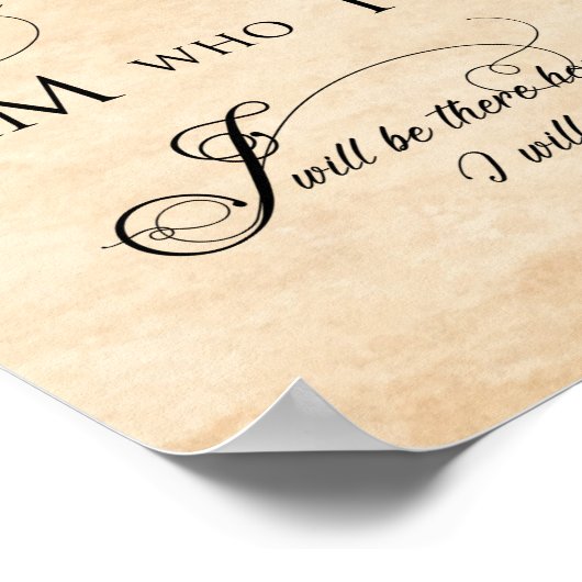 Exodus 3 verse 14 I AM I AM Parchment Effect Poster (Hoek)