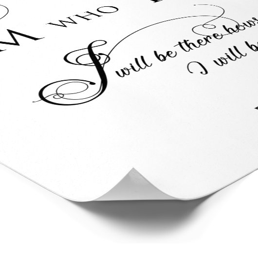 Exodus 3 verse 14 ik ben degene die ik ben poster (Hoek)