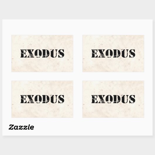 Exodus 4 rechthoekige sticker (Vel)