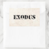Exodus 4 rechthoekige sticker (Tas)
