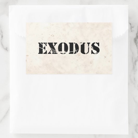 Exodus 4 rechthoekige sticker (Tas)