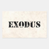 Exodus 4 rechthoekige sticker (Voorkant)